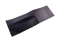 صناديق هدية طبعات شعار مطوية الأشعة فوق البنفسجية ، مربعات هدية سوداء مع اغطية المزود