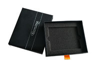 اللون صندوق تخزين الورق الثقيل الأسود ، صندوق الهدايا مع فتحة رغوة المزود