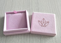 الوردي المخملية جامدة صندوق غطاء إدراج صينية الداخلية للمجوهرات عصابة OEM / ODM متاح المزود