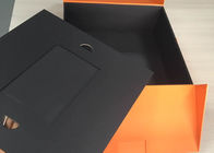 صندوق كرتون على شكل علبة برتقالية ملونة مطبوعة بقسم أسود المزود