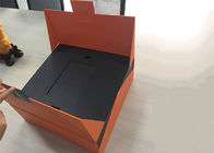 صندوق كرتون على شكل علبة برتقالية ملونة مطبوعة بقسم أسود المزود