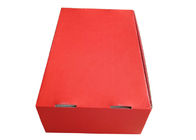 فاخر أحمر ورقة هدية مربع ، مربع التعبئة والتغليف المموج للحصول على القبعات / الديكور التعبئة المزود