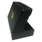 35 × 24 × 7 سم صناديق الهدايا المموجة شعار الذهب OEM مع اللون الأسود المزود
