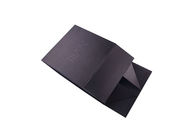 صناديق هدية طبعات شعار مطوية الأشعة فوق البنفسجية ، مربعات هدية سوداء مع اغطية المزود