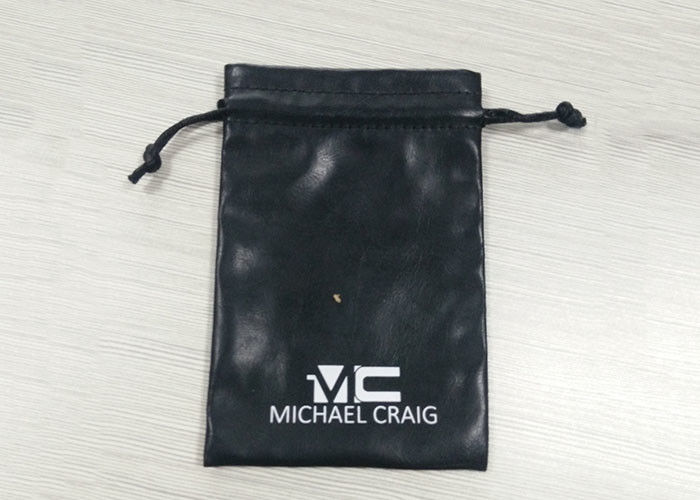 حقائب جلدية سوداء Leathery الحقائب ، الجلد المدبوغ الرباط الحقيبة شعار طباعة الشاشة المزود
